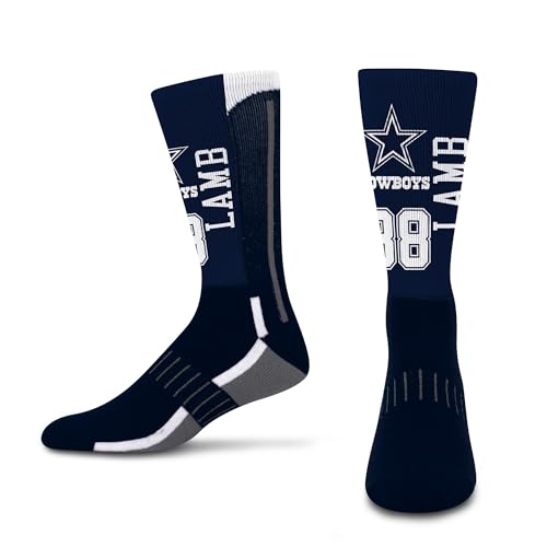 For Bare Feet Unisex CeeDee Lamb Dallas Cowboys Jersey Name & Number Crew Socks