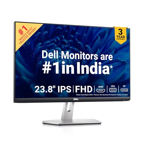 Image of Dell S2421HNM 23.8 inch (60.5cm) FHD Monitor 1920x1080 Pixels @75Hz, IPS Panel, 99% sRGB, Low Blue Light Technology, Ultra-Thin Bezel, HDMI x2, Tilt Adjustment, AMD FreeSync, Flicker Free Technology