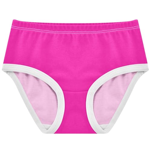 Joisal Toddler Girls Underwear 2t Cotton Panties Little Girl Durable Kids Briefs Undies Magenta Rose Pink