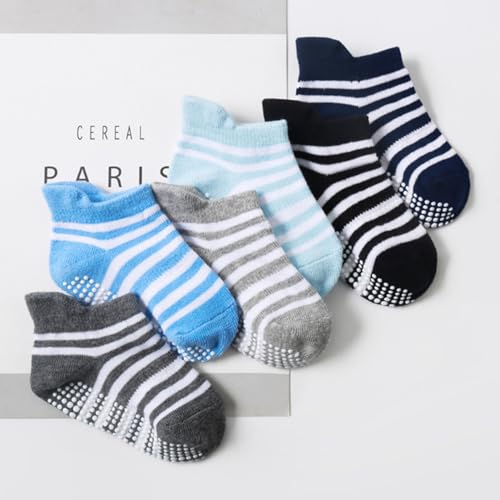 Image of MOMISY Baby Girl Boys children Non Slip Socks Toddlers Infant Warm Cotton Stretch Anti skid Socks-6 Pairs