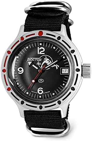 VOSTOK | Scuba Dude Amphibian Automatic Self-Winding Russian Diver Wrist Watch | WR 200 m | Amphibia 420634 |Fashion | Business | Casual Men's Watches