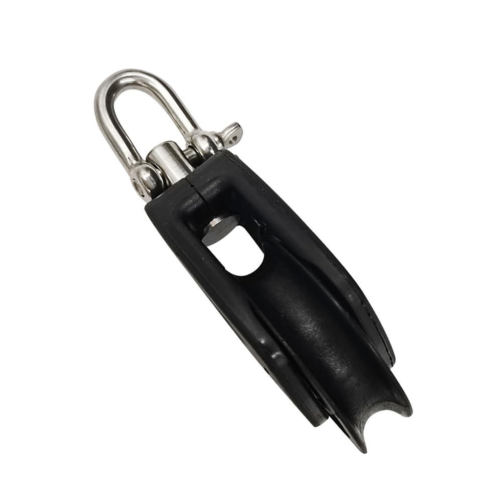 PRATYAHARA Bloque de poleas de alta resistencia con cabezal universal y rodillo único, grillete giratorio, bloque de rodamiento deslizante para veleros, corredores de cuerda, accesorios