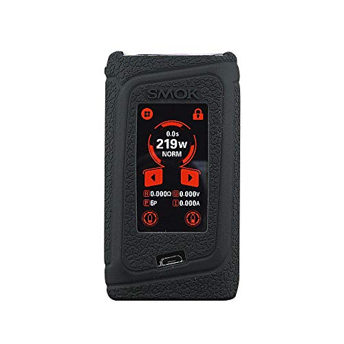 DSC-Mart Texture Case for SMOK Morph 219W Box Mod Protective Silicone Rubber Sleeve Cover Shield Wrap (Black)