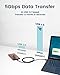 RAMPOW USB C Cable 3.3ft - QC 3.0 Fast Charge & USB 3.1 Data Sync - Braided USB Type C Cable - 56k Ohm Type C Charging Cable for Samsung Galaxy S10/S9/S8, LG, Sony, Moto and More - Space Gray