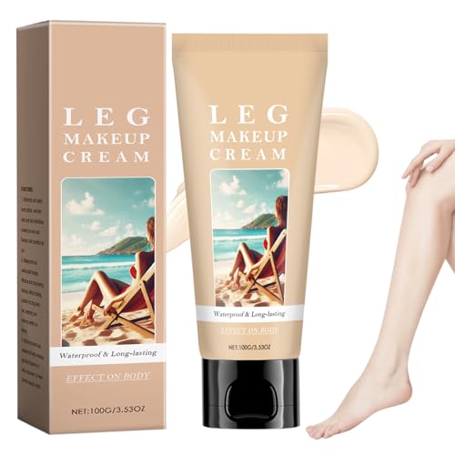Maquillaje De Piernas Resistente Al Agua Sin Transferencia, Maquillaje Para Piernas Loción, Base De Maquillaje Corporal Perfeccionada Para Cubrir Cicatrices Y Tatuaje, Autobronceador Corporal (Marfil)