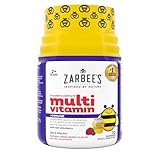Zarbee’s Complete Kids Multivitamin Gummies + Immune Support, Berry Flavor, Honey-Sweetened, Gluten-Free & Gelatin-Free, Vitamins A, C, D3, E, B6, B12, Folic Acid & B-Complex, 70 Count