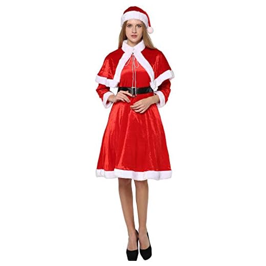 EraSpooky Mujer Adulto Santa Papá Noel Navidad Novedad Disfraz Sexy (X-Large)