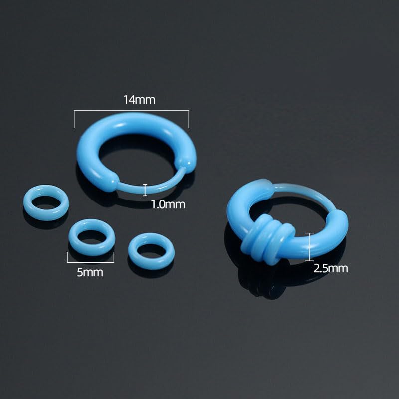 6 Pairs Plastic Earrings for Sensitive Ears & Nose,Clear Earrings Translucent Stud Earring Posts Cute Silicone Hoop Hypoallergenic Earrings for Women Multipack Set Blank Pin2