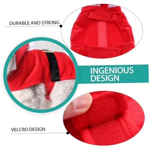 Disfraz de Navidad para perro pequeño rojo miniatura 5