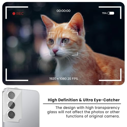 Image of ArmourPro Camera Lens Protector for Samsung Galaxy S25 with Auto Alignment Installation Frame, AR+AF Coated Tempered Glass Camera Rings, Anti-Scratch, Case Friendly | Silver