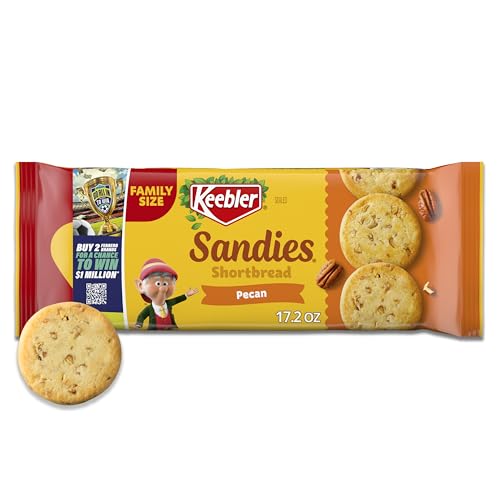 Keebler Sandies Shortbread Cookies, Pecan, Family Size, 17.2 oz