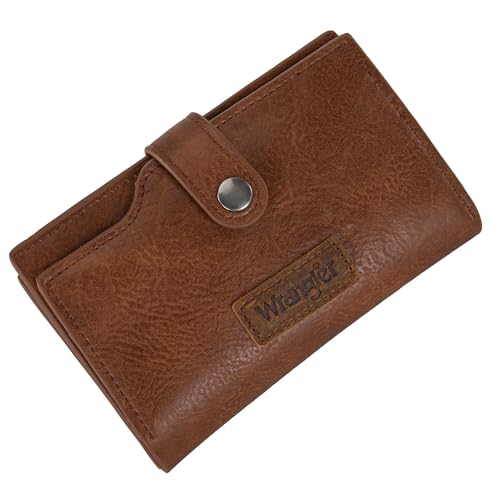 Wrangler Wallet For Women Bifold Card Holder With Zipper Pocket Ladies Clutch Purse With Id Window Brown Gifts For Women Men thumb #4