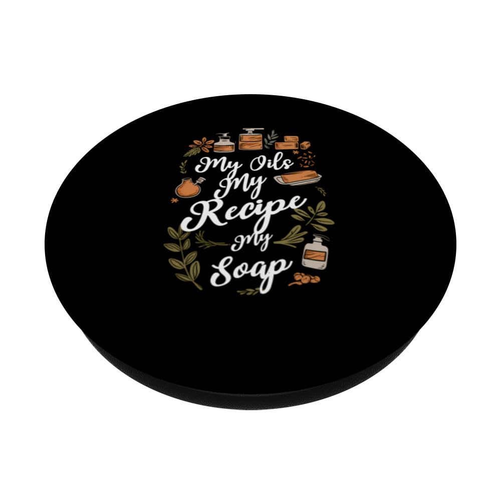 Soaping Soap Maker Handmade Soap Soap Maker PopSockets Swappable PopGrip, Black - Image 2