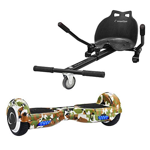 SMARTGYRO X2 Raptor + GO Pack Patinete Eléctrico + Kart, Certificado UL, Batería de Litio, Cómodo y Ergonómico, Unisex Niños, Negro, Talla Única