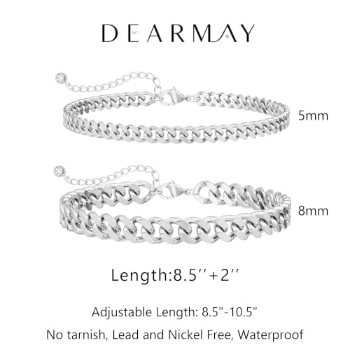 Image of DEARMAY Gold Ankle Bracelets for Women Waterproof, Non Tarnish 14K Gold Plated Beaded Link Chain Anklets, Layered Summer Beach Jewelry Gifts, Dainty Bikini Outfits for Vacation