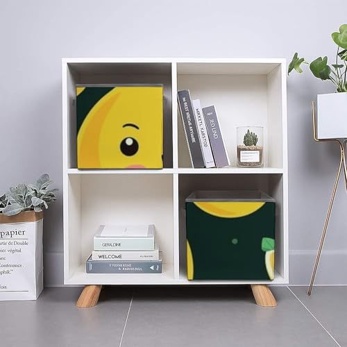 Bacs de rangement pliables pour vêtements de 26 cm et boîtes citron