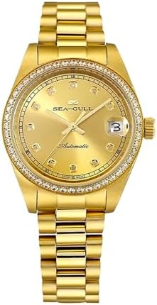 2023 New Gold Watch for Men Women100m Waterproof Automatic Stainl...