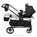 Baby Trend Expedition 2-in-1 Collapsible Stroller Wagon Plus with Canopy, Storage Basket, 2 Storage Trays, and 6 Bottle Holders, Modern Khaki