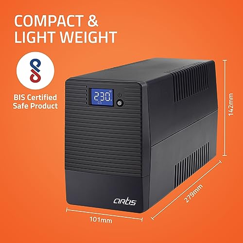 Artis 1000 LCD Touchscreen UPS for Personal Computers, Desktop PCs, Laptops, Routers, Networking Devices and Gaming Consoles - Image 3