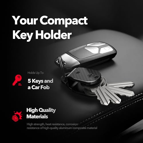 Image of QEG Key Organizer,Keyholder Keychain, Compact Metal Key Case, Minimalist Key Fob,Keychain For Men,Holds 2-6keys