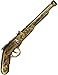 Balinco Pirate Pistole Gold | Pistolet pirate | Revolver | Fusil de voleur | Arme en plastique - l'accessoire parfait pour votre costume de pirate