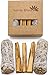 BIO nach günstig Kaufen-Salvia Blanca - Weißer Salbei Bündel Bio & Palo Santo Holz Set | 2X Kalifornischer Salbei, 3X Palo Santo 10cm | Spirituelles Reinigungsritual | Nachhaltige Materialien, Weiß, 4, Salbei