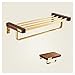 Półki ścienne Półka Łazienkowa, Ręcznik Helf Do Łazienki, Ścienne Prysznic Prysznic Półki Ścienne Półki Idealne Do Sedroach Decor Shelvings Walnut Złoty Półka łazienkowa (Color : B)