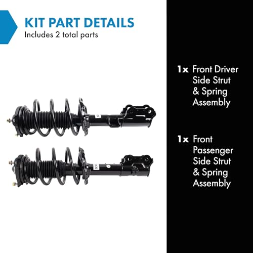 Image of TRQ Front Strut and Spring Assembly Set 2 Piece | For 2016-2018 Hyundai Tucson 17-19 Kia Sportage