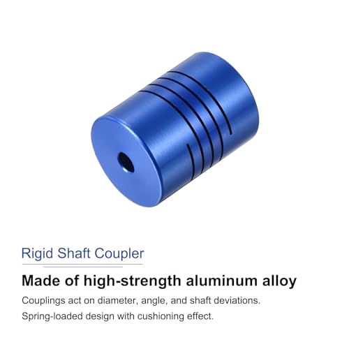 QUARKZMAN 1 Stück 4mm bis 5mm Aluminiumlegierung Wellenkupplung L25xD19 Flexibler Kuppler mit Schrauben für Encoder und Motoren, Blau