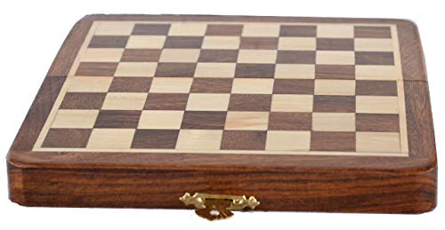 Image of SOUVNEAR Wooden Magnetic Chess Box with Chess Pcs (7x7, 10x10, 12x12 inch), 2 Players, Ages 8+ Years