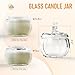 SYFURNIX Pumpkin Candle Jar for Making Candles, 4PCS Clear Glass Candle Jars with Lids, Small Candle Containers for DIY Candle Gifts Halloween Fall Thanksgiving Table Decorations
