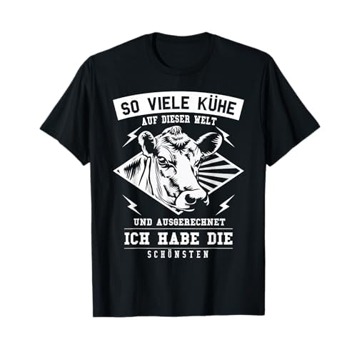 Landwirt Kuh Shirt mit Spruch - So viele Kühe