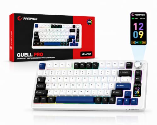 Clavier mécanique sans fil Rampage Quell Pro pour éliminer la fatigue de frappe