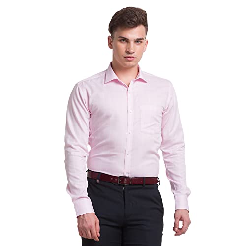 Image of Park Avenue Men's Pure Cotton Checks Pattern Slim Fit Semi Cutaway Collar Full Sleeve Formal Shirt