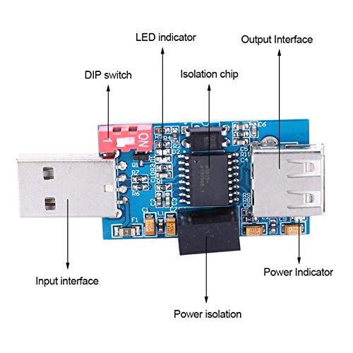 Image of USB to USB Isolator Module ADUM3160 Coupling Protection Board for Various Industrial Devices Support USB Control Transfer, Batch /Interrupt /A Step /Isochronous Transfer