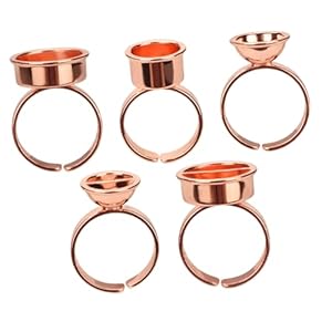 GRADENEVE 5pcs Stainless Steel Ring Glue Tattoo Ink Cups for Eyebrow Pigment Ink Rings for Lash Extensions