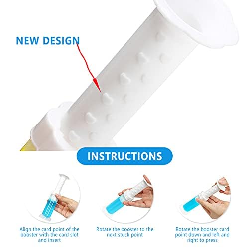 Wickston Toilet Cleaning Gel Flower Automatic Toilet Gel Stamp Cleaner Long-Lasting Fragrance Bathroom Deodorizer Safe Non-Toxic Refills Fresh Stamp Injection (Ocean(Blue)) 2