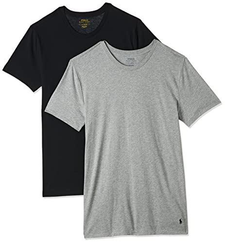 Ralph Lauren Camiseta para hombre (paquete de 1), 002 Blanco/Negro/Ando, S-M