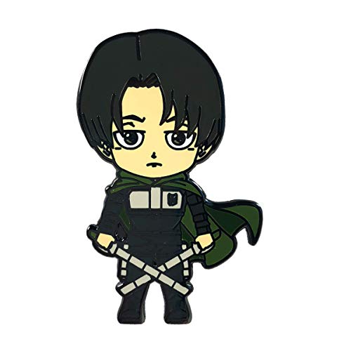 WeeblyWeebie Attack on Titan Levi Ackerman Hard Enamel Pin Season 4 Final Season Anime Merch Chibi Husbando Lapel Pins
