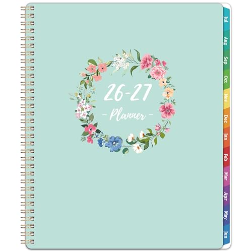 Planner 2026-2027 - 9 x 11 Planner Weekly and Monthly 2026-2027 from JULY 2026 to JUNE 2027 Academic Calendar with Tabs Twin-Wire Binding Inner Pocket Premium Thick Paper