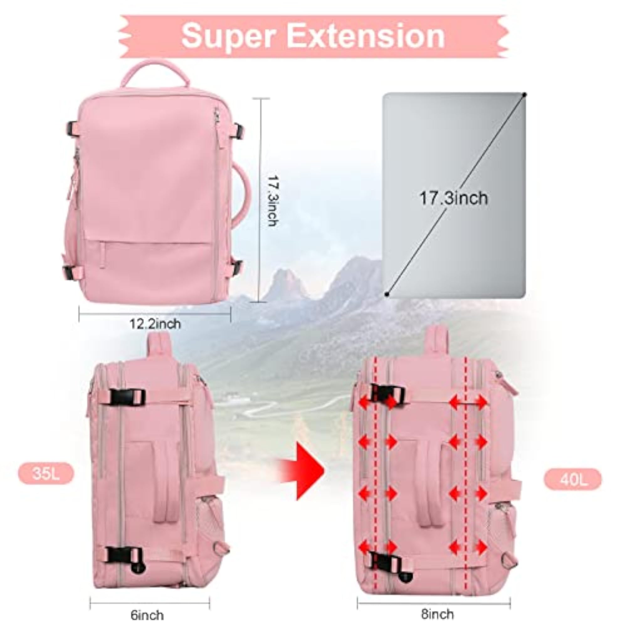 Stylish Laptop Backpack, Flight-approved