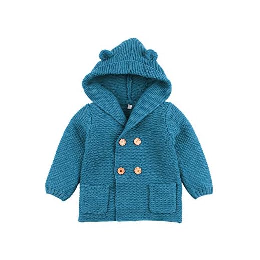 mimixiong Bebé niño de Abrigo Capa Chaqueta otoño Invierno Encapuchados Ropa Caliente(Azul,6-12 Meses)