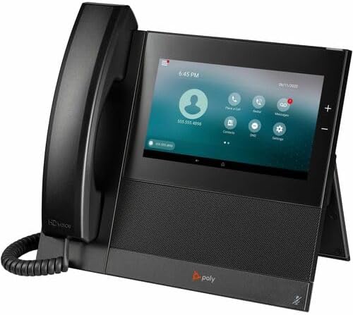 Poly CCX 600 IP Phone - Corded - Corded/Cordless - Wi-Fi, Bluetooth - Black - VoIP - 2 x Network (RJ-45) - PoE Ports