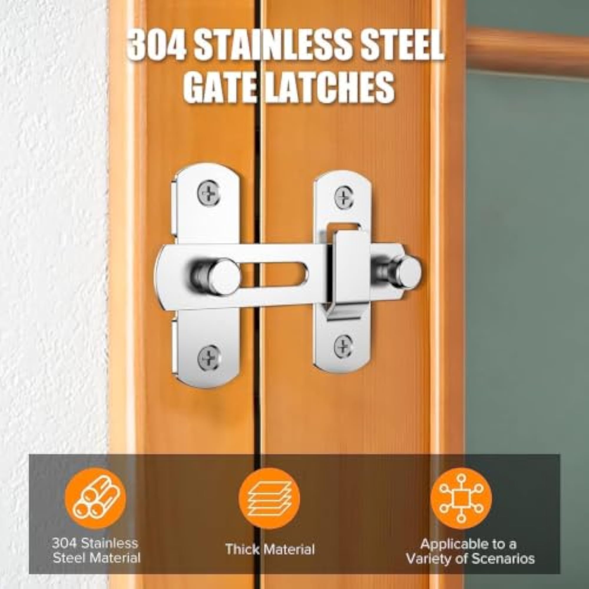 Stainless Steel Sliding Barn Door Lock Gate Latch