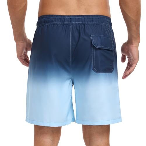 Mens Swim Trunks with Compression Liner 7 Inch Swim Shorts 2 in 1 Quick Dry Board Shorts Beach Wear3