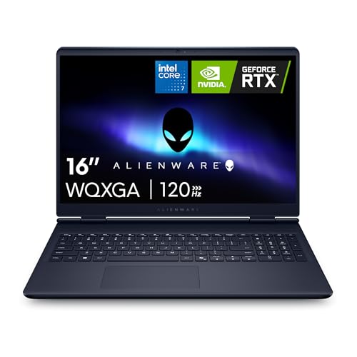 Alienware 16 Aurora Gaming Laptop AC16250-16" WQXGA 120Hz Display, Intel Core 7-240H Processor, 16GB DDR5 RAM, 1TB SSD, NVIDIA GeForce RTX 5050 8GB Graphics, Windows 11 Home, Onsite Service