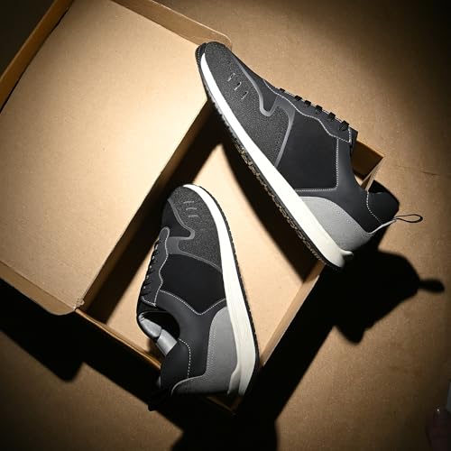 Image of Cruiser Men's Color Block Low-Top Sneakers | Cushioned Insole Comfortable Shoes | Durable TPR Sole with Trendy & Stylish Sneakers | Lace-Up Design with Gum Rubber Sole & Heel Pull-Tab (2654)
