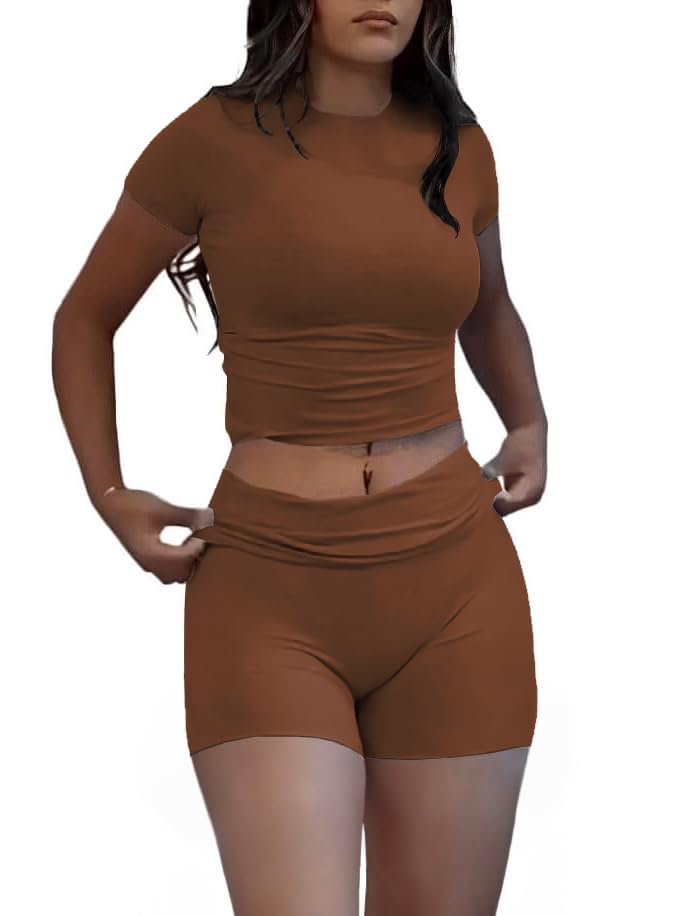 Image of Nimsruc Two Piece Lounge Sets For Women short sets