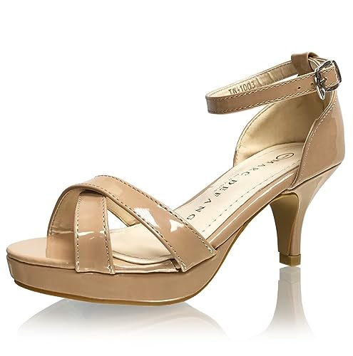 MARC DEFANG NEW YORK Girl's Tween Patent Leather Platform Sandal Pumps2