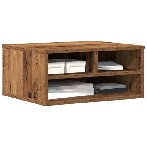 vidaXL Soporte para Impresora Madera Vieja 49 x 40 x 22.5 cm, Soporte Moderno para Impresora, Mueble de Oficina de Madera, diseño Compacto, Organizador eficiente